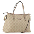 GUCCI GG Supreme Tote Bag PVC 2way Beige Gold 353440 Auth 161600-1