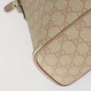 GUCCI GG Supreme Tote Bag PVC 2way Beige Gold 353440 Auth 161600-16