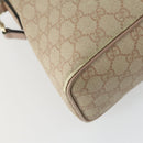 GUCCI GG Supreme Tote Bag PVC 2way Beige Gold 353440 Auth 161600-18