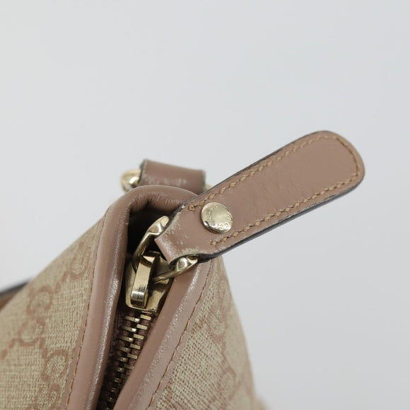 GUCCI GG Supreme Tote Bag PVC 2way Beige Gold 353440 Auth 161600
