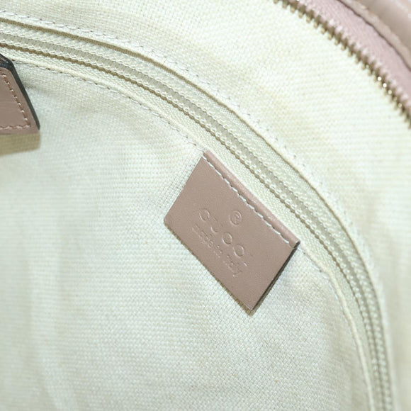 GUCCI GG Supreme Tote Bag PVC 2way Beige Gold 353440 Auth 161600
