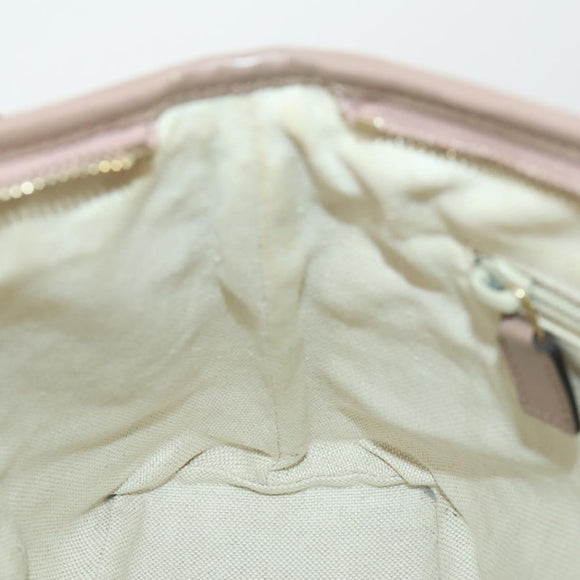 GUCCI GG Supreme Tote Bag PVC 2way Beige Gold 353440 Auth 161600