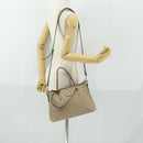 GUCCI GG Supreme Tote Bag PVC 2way Beige Gold 353440 Auth 161600-25