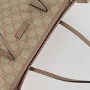 GUCCI GG Supreme Tote Bag PVC 2way Beige Gold 353440 Auth 161600-6