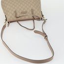 GUCCI GG Supreme Tote Bag PVC 2way Beige Gold 353440 Auth 161600-7