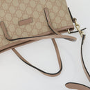 GUCCI GG Supreme Tote Bag PVC 2way Beige Gold 353440 Auth 161600-8