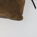 BURBERRY Blue Label Shoulder Bag Suede Brown Gold Auth 161602-9