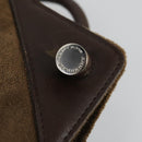 BURBERRY Blue Label Shoulder Bag Suede Brown Gold Auth 161602-10