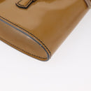 GUCCI Horsebit Chain Emily Shoulder Bag Enamel Beige Gold 283063 Auth 161607-10