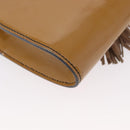 GUCCI Horsebit Chain Emily Shoulder Bag Enamel Beige Gold 283063 Auth 161607-12