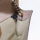 GUCCI Horsebit Chain Emily Shoulder Bag Enamel Beige Gold 283063 Auth 161607-19