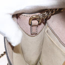 GUCCI Horsebit Chain Emily Shoulder Bag Enamel Beige Gold 283063 Auth 161607-20