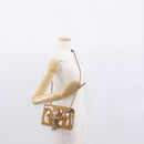 GUCCI Horsebit Chain Emily Shoulder Bag Enamel Beige Gold 283063 Auth 161607-23