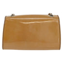GUCCI Horsebit Chain Emily Shoulder Bag Enamel Beige Gold 283063 Auth 161607-3