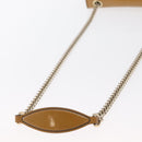 GUCCI Horsebit Chain Emily Shoulder Bag Enamel Beige Gold 283063 Auth 161607-7