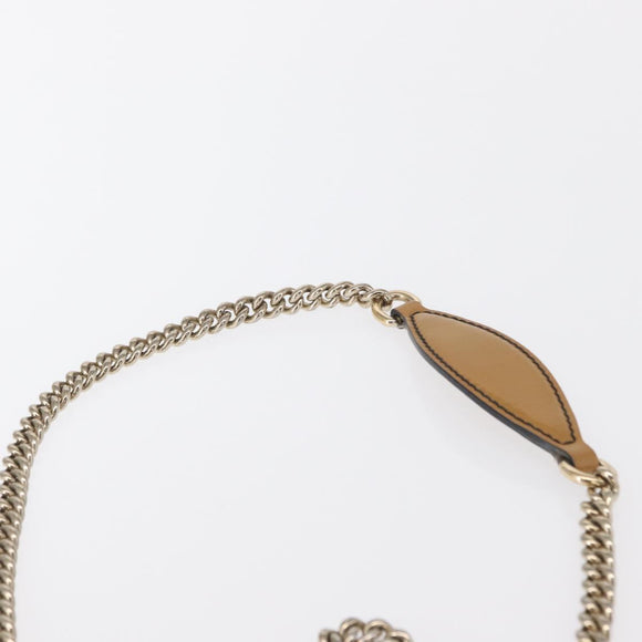 GUCCI Horsebit Chain Emily Shoulder Bag Enamel Beige Gold 283063 Auth 161607