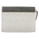 Christian Dior Honeycomb Canvas Shoulder Bag PVC Gold White Auth 161608-2