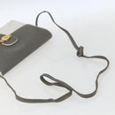 Christian Dior Honeycomb Canvas Shoulder Bag PVC Gold White Auth 161608-7