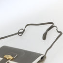 Christian Dior Honeycomb Canvas Shoulder Bag PVC Gold White Auth 161608-8