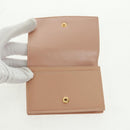 BOTTEGA VENETA INTRECCIATO Card Case Leather Beige Auth 161610V-12