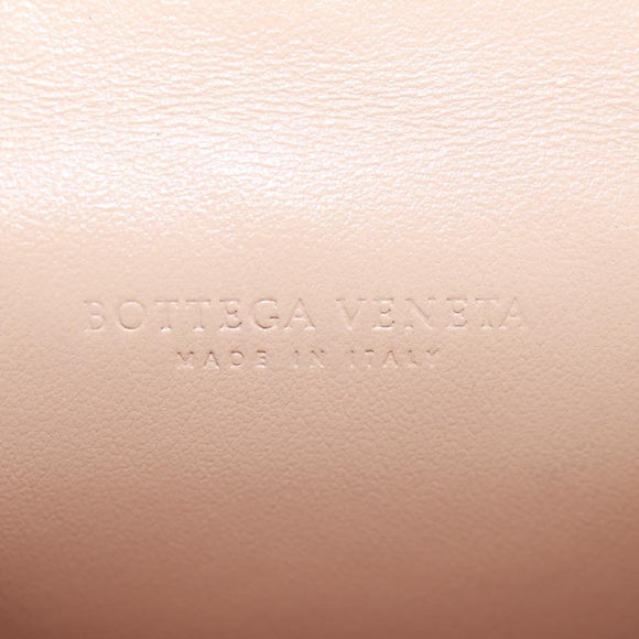 BOTTEGA VENETA INTRECCIATO Card Case Leather Beige Auth 161610V