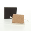BOTTEGA VENETA INTRECCIATO Card Case Leather Beige Auth 161610V-18