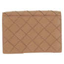 BOTTEGA VENETA INTRECCIATO Card Case Leather Beige Auth 161610V-3