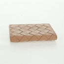 BOTTEGA VENETA INTRECCIATO Card Case Leather Beige Auth 161610V-6