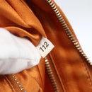 PRADA Accessory Pouch Satin Orange Gold Auth 161612-12