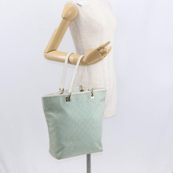 GUCCI GG Canvas Tote Bag Gold Light green 002 1098 1705 Auth 161613
