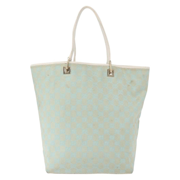 GUCCI GG Canvas Tote Bag Gold Light green 002 1098 1705 Auth 161613