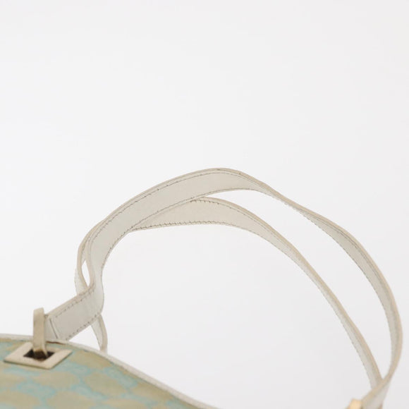 GUCCI GG Canvas Tote Bag Gold Light green 002 1098 1705 Auth 161613
