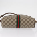 GUCCI GG Supreme Web Sherry Line Bag PVC Beige Gold 24 02 005 Auth 161616-10