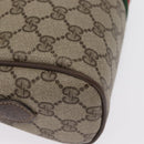 GUCCI GG Supreme Web Sherry Line Bag PVC Beige Gold 24 02 005 Auth 161616-11