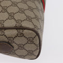 GUCCI GG Supreme Web Sherry Line Bag PVC Beige Gold 24 02 005 Auth 161616-13