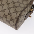 GUCCI GG Supreme Web Sherry Line Bag PVC Beige Gold 24 02 005 Auth 161616-14