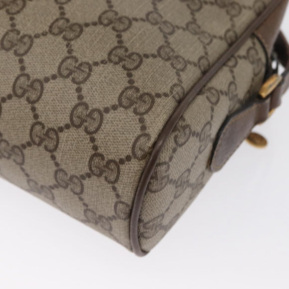 GUCCI GG Supreme Web Sherry Line Bag PVC Beige Gold 24 02 005 Auth 161616