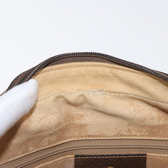 GUCCI GG Supreme Web Sherry Line Bag PVC Beige Gold 24 02 005 Auth 161616