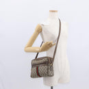 GUCCI GG Supreme Web Sherry Line Bag PVC Beige Gold 24 02 005 Auth 161616-26