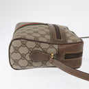 GUCCI GG Supreme Web Sherry Line Bag PVC Beige Gold 24 02 005 Auth 161616-4