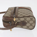 GUCCI GG Supreme Web Sherry Line Bag PVC Beige Gold 24 02 005 Auth 161616-5