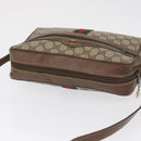 GUCCI GG Supreme Web Sherry Line Bag PVC Beige Gold 24 02 005 Auth 161616-6