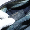 GUCCI GG Supreme Sherry Line Hand Bag PVC Navy Gold Auth 161618-22