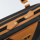 SAINT LAURENT Boston Bag PVC Black Gold Auth 161622-14
