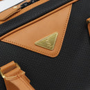 SAINT LAURENT Boston Bag PVC Black Gold Auth 161622-15