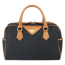 SAINT LAURENT Boston Bag PVC Black Gold Auth 161622-2