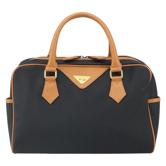 SAINT LAURENT Boston Bag PVC Black Gold Auth 161622