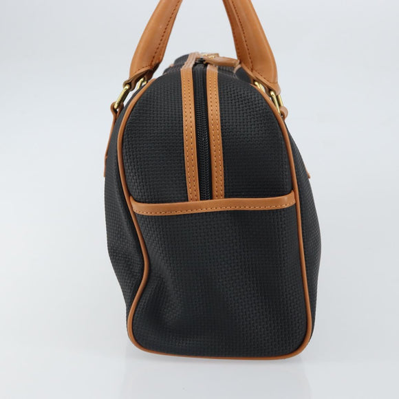 SAINT LAURENT Boston Bag PVC Black Gold Auth 161622
