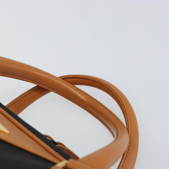 SAINT LAURENT Boston Bag PVC Black Gold Auth 161622