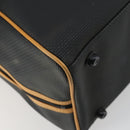 SAINT LAURENT Boston Bag PVC Black Gold Auth 161623-14